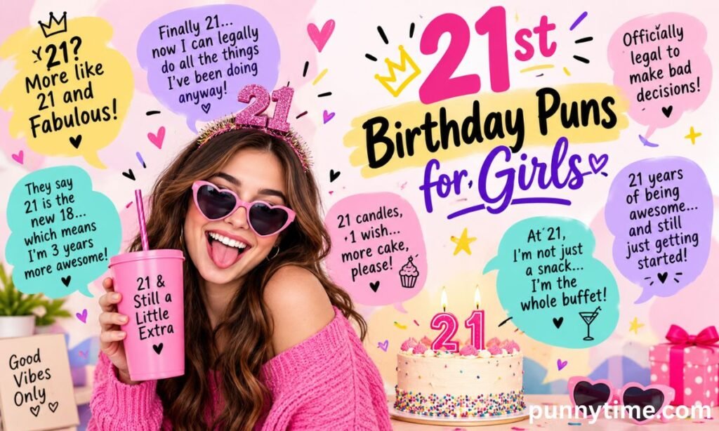 21st Birthday Puns for Girls