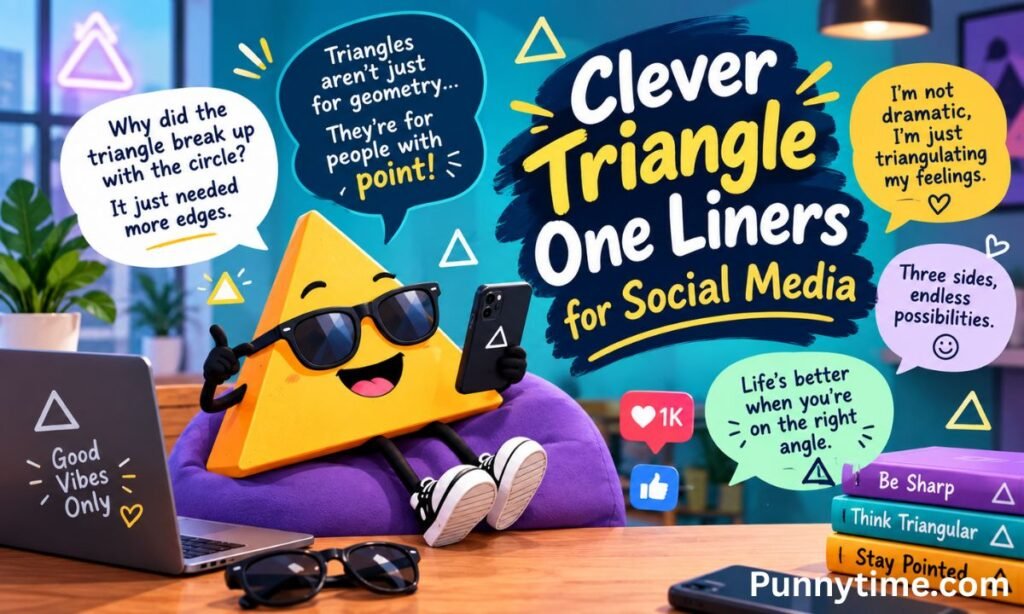 Clever Triangle One Liners for Social Media
