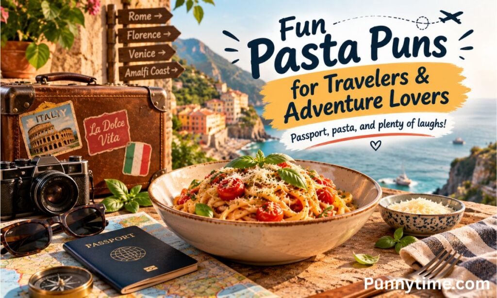 Fun Pasta Puns for Travelers & Adventure Lovers