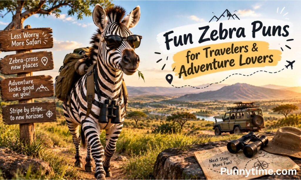 Fun Zebra Puns for Travelers & Adventure Lovers