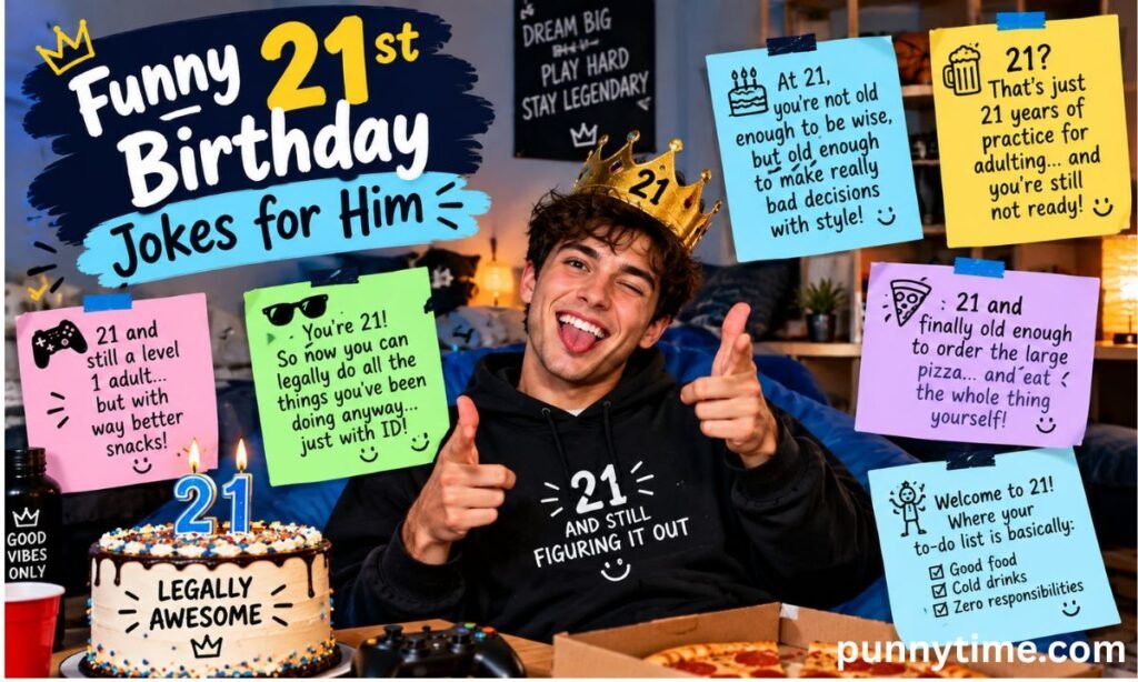 Funny 21st Birthday Jokes for Him