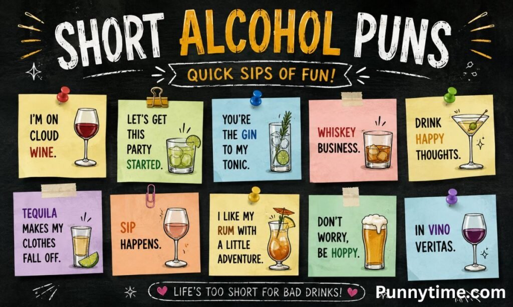 Short Alcohol Puns