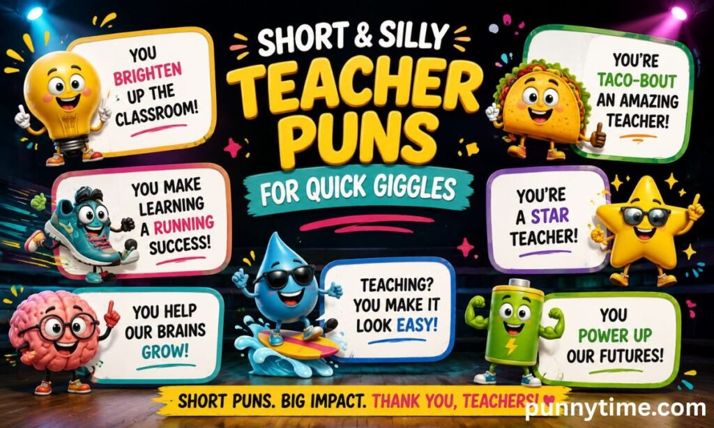 Short & Silly Teacher Puns for Quick Giggles