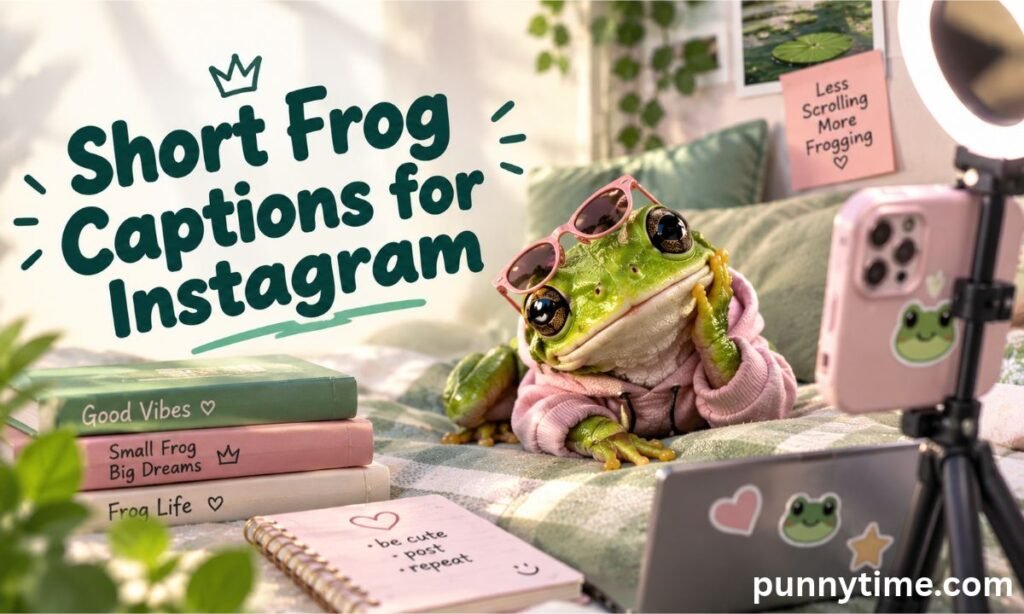 Short Frog Captions for Instagram