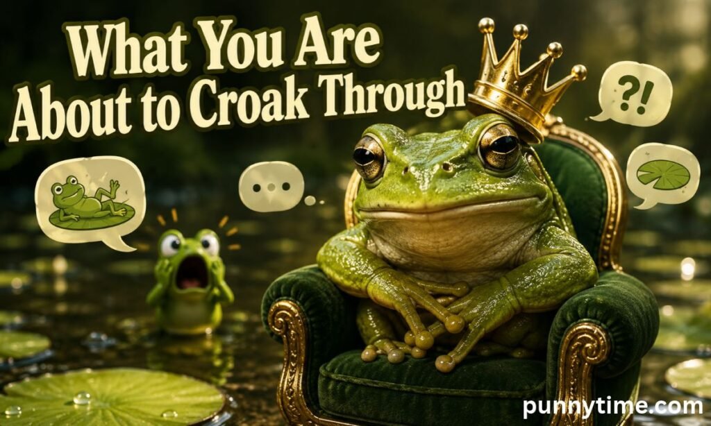 What You Are About to Croak Through